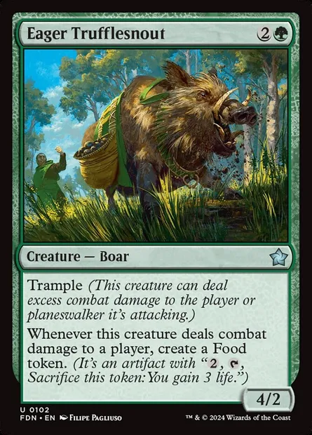 Eager Trufflesnout, Magic card FDN 102 — Foundations set