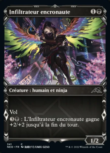 Infiltrateur encronaute, carte Magic NEO 341 — extension Kamigawa: La Dynastie Néon