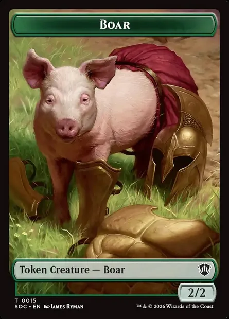 Boar, Magic card TSOC 15 — Secrets of Strixhaven Commander Tokens set
