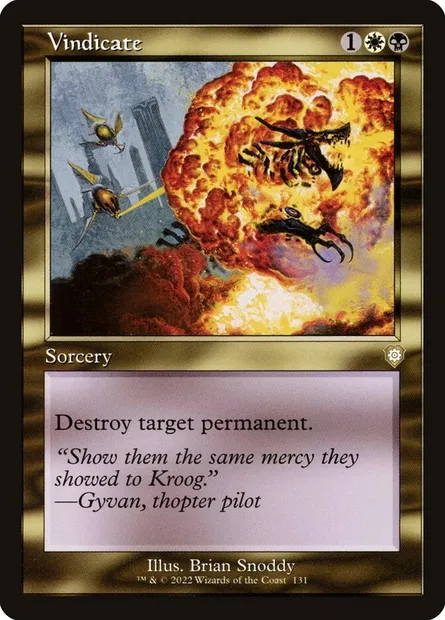 Vindicate, Magic card BRC 131 — The Brothers' War Commander set
