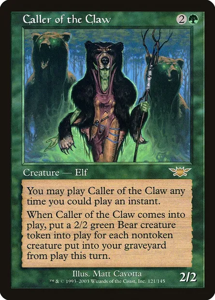 Meneuse de la griffe, carte Magic LGN 121 — extension Légions