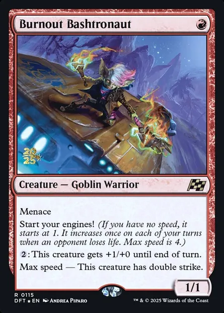 Burnout Bashtronaut, Magic card PDFT 115s — Aetherdrift Promos set