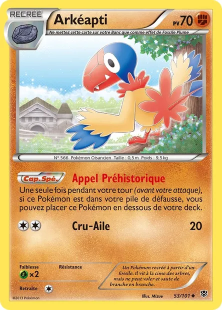 Arkéapti, carte Pokémon PLB 53 — extension Explosion Plasma