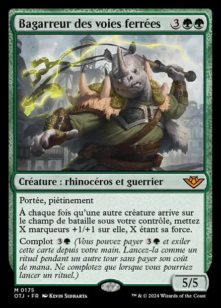 Bagarreur des voies ferrées, carte Magic OTJ 175 — extension Outlaws of Thunder Junction