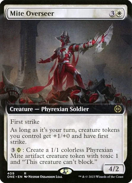 Mite Overseer, Magic card ONE 409 — Phyrexia: All Will Be One set