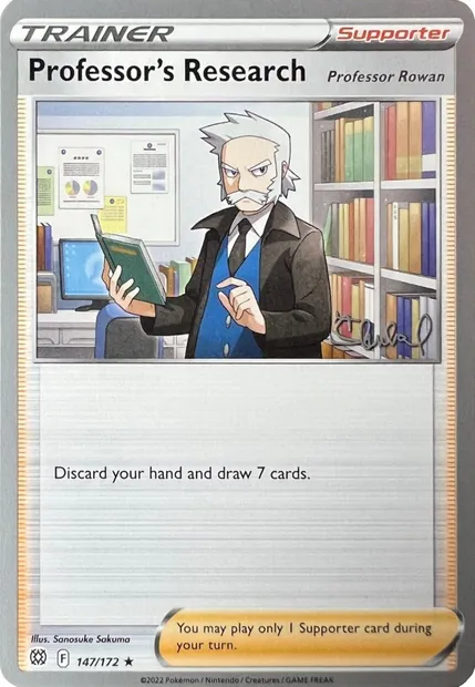 Professor's Research - Professor Rowan, carte Pokémon WCD22 147 — extension World Championship Decks 2022