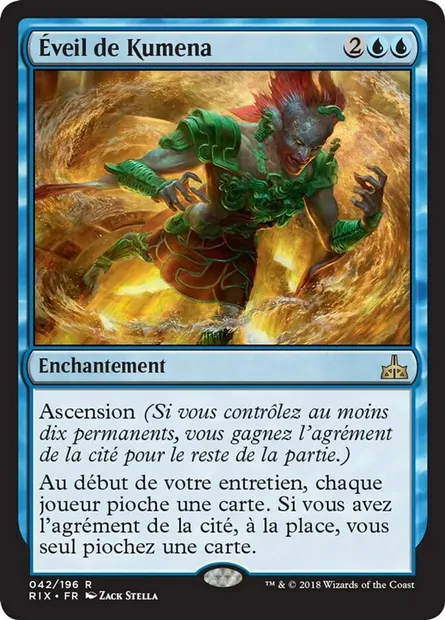 Éveil de Kumena, carte Magic RIX 42 — extension Les combattants d'Ixalan