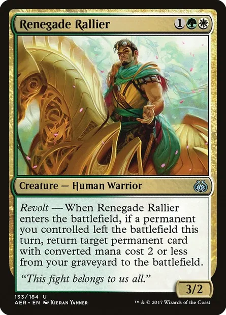 Renegade Rallier, Magic card AER 133 — Aether Revolt set
