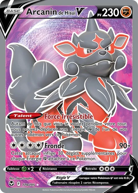 Arcanin de Hisui V, carte Pokémon SIT 179 — extension Tempête Argentée