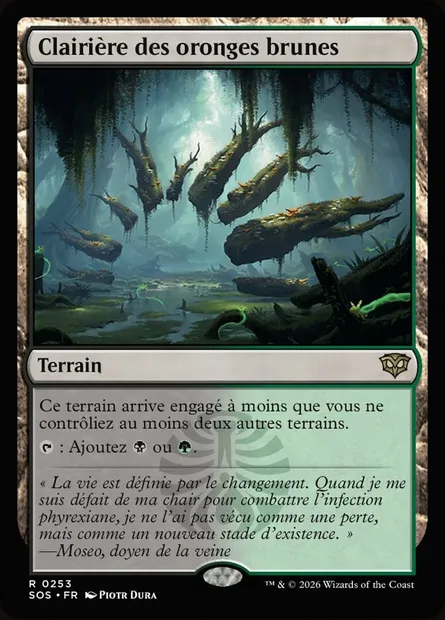 Clairière des oronges brunes, carte Magic SOS 253 — extension Secrets of Strixhaven