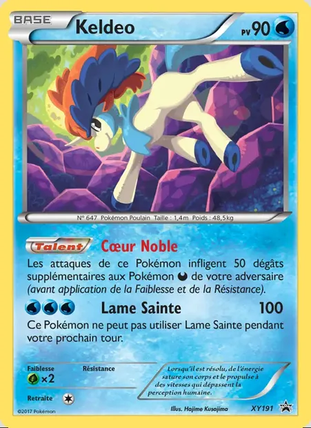 Keldeo, carte Pokémon XY 191 — extension Promo XY