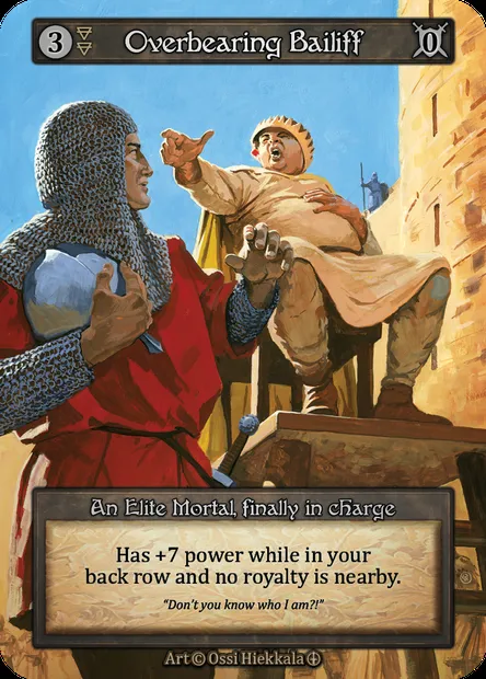 Overbearing Bailiff, carte Sorcery ATH 049 — extension Arthurian Legends