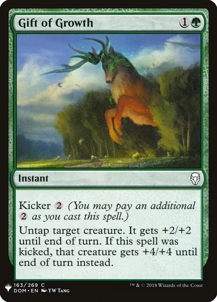 Don de croissance, carte Magic PLST DOM-163 — extension The List