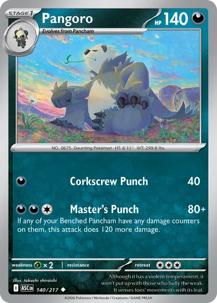 Pangoro, Pokémon card ASC 140 — Ascended Heroes set