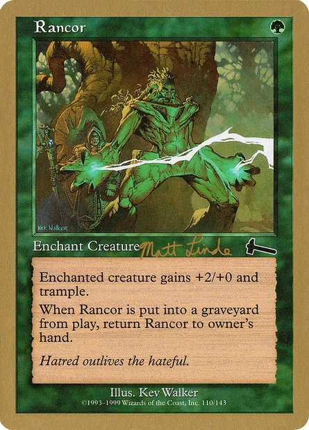 Rancor, Magic card WC99 ml110 — World Championship Decks 1999 set