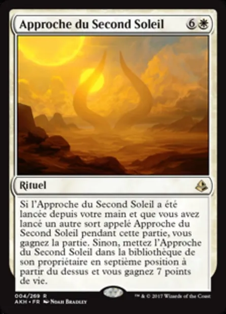 Approche du Second Soleil, carte Magic AKH 4 — extension Amonkhet