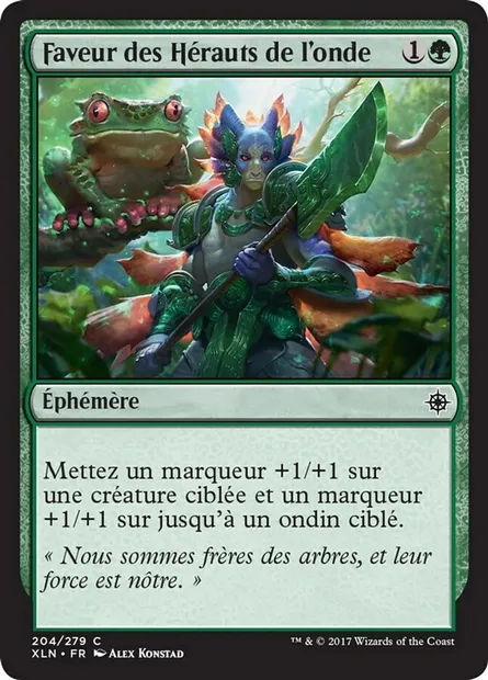 Faveur des Hérauts de l'onde, carte Magic XLN 204 — extension Ixalan