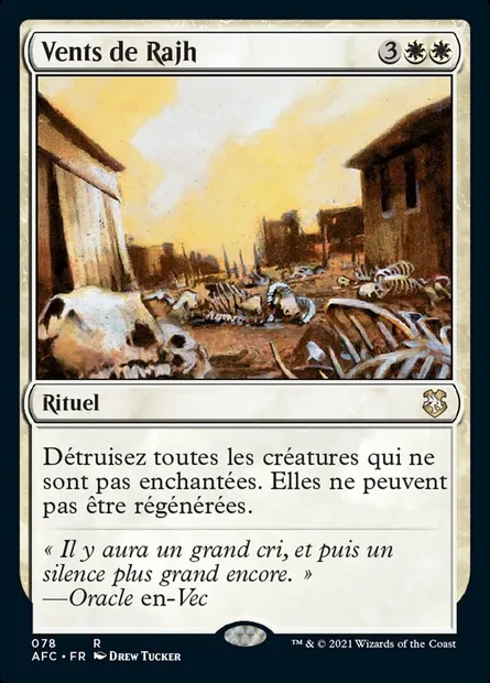 Vents de Rajh, carte Magic AFC 78 — extension Forgotten Realms Commander