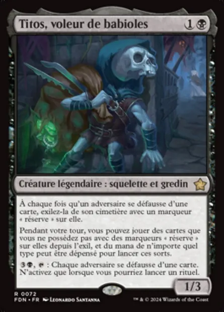 Titos, voleur de babioles, carte Magic FDN 72 — extension Foundations