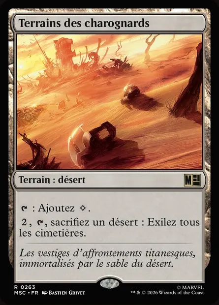 Terrains des charognards, carte Magic MSC 263 — extension Marvel Super Heroes Commander