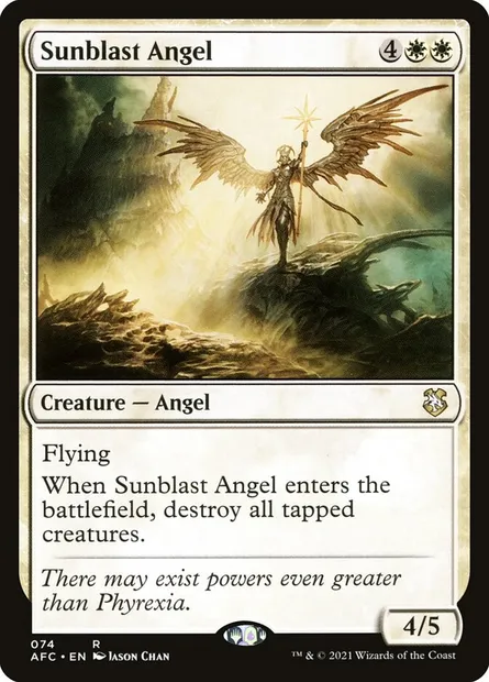 Sunblast Angel, Magic card AFC 74 — Forgotten Realms Commander set