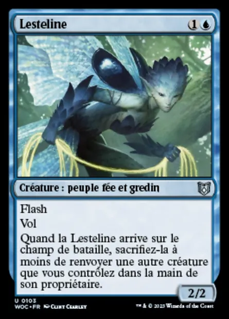 Lesteline, carte Magic WOC 103 — extension Wilds of Eldraine Commander