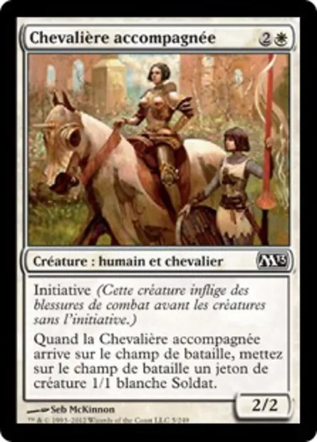 Chevalière accompagnée, carte Magic M13 5 — extension Magic 2013