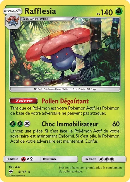 Rafflesia, carte Pokémon BUS 6 — extension Ombres Ardentes