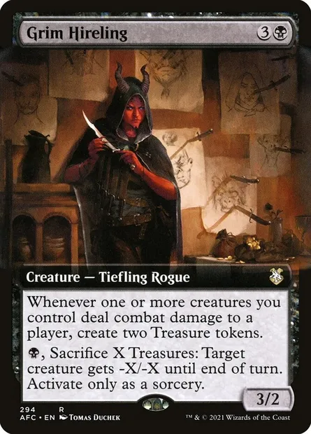 Grim Hireling, Magic card AFC 294 — Forgotten Realms Commander set