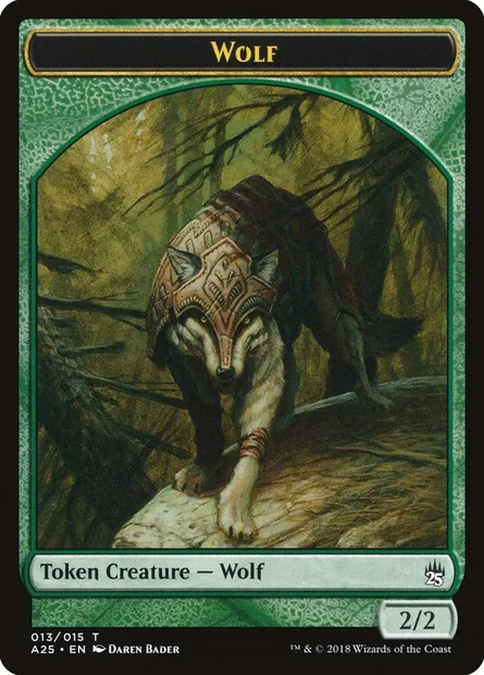 Wolf, carte Magic TA25 13 — extension Masters 25 Tokens