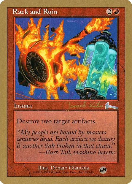 Rack and Ruin, Magic card WC00 jk89sb — World Championship Decks 2000 set