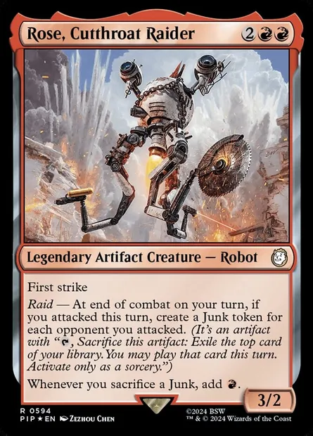 Rose, Cutthroat Raider, Magic card PIP 594 — Fallout set