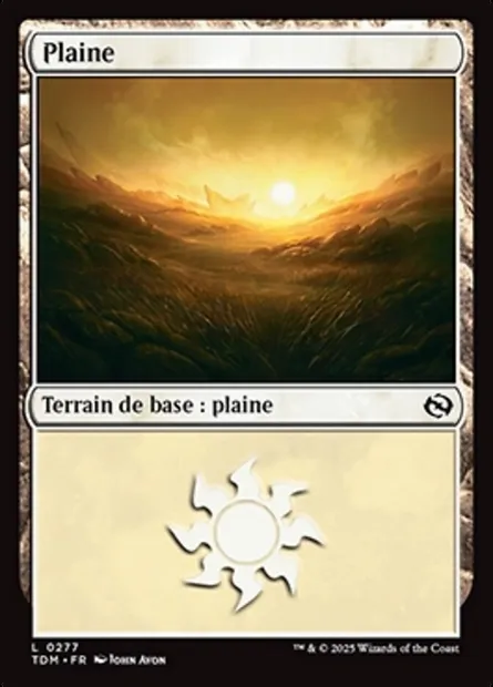 Plaine, carte Magic TDM 277 — extension Tarkir: Dragonstorm