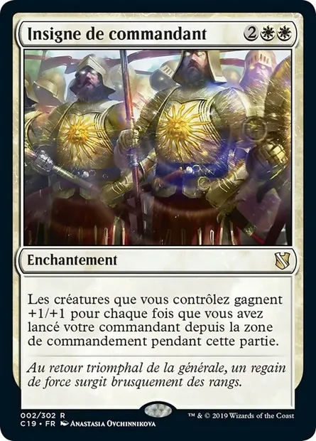 Insigne de commandant, carte Magic C19 2 — extension Commander 2019