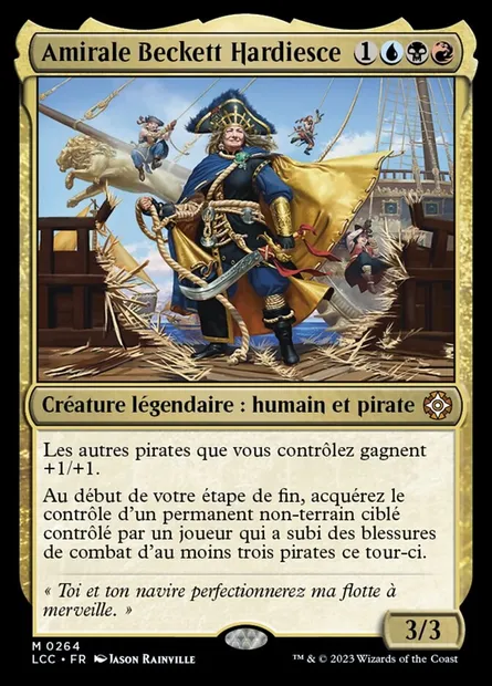 Amirale Beckett Hardiesce, carte Magic LCC 264 — extension The Lost Caverns of Ixalan Commander