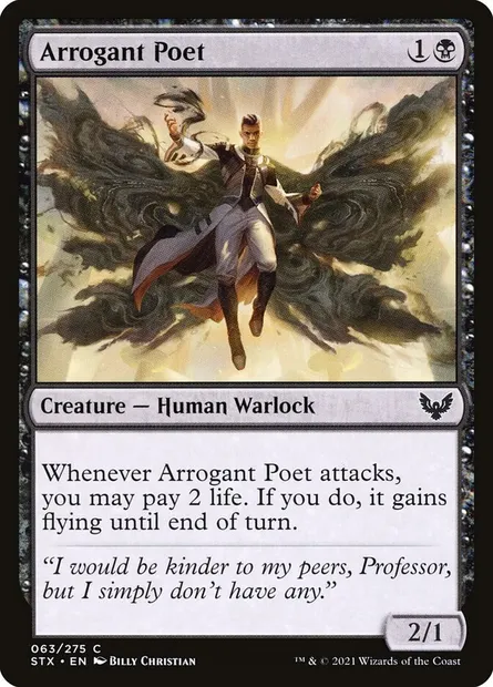 Arrogant Poet, Magic card STX 63 — Strixhaven: School of Mages set