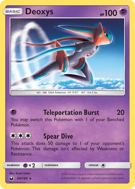 Deoxys, Pokémon card CES 69 — Celestial Storm set
