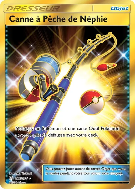 Canne à Pêche de Néphie, carte Pokémon CEC 266 — extension Éclipse Cosmique