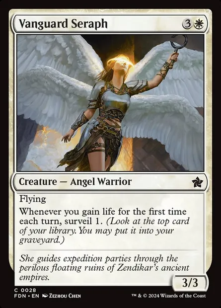 Vanguard Seraph, Magic card FDN 28 — Foundations set