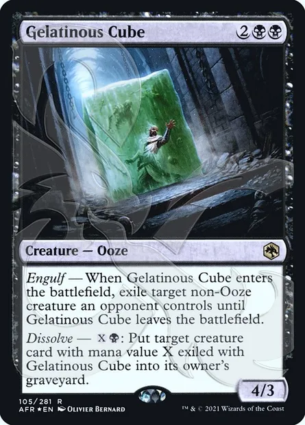 Gelatinous Cube, Magic card PAFR 105a — Adventures in the Forgotten Realms Promos set