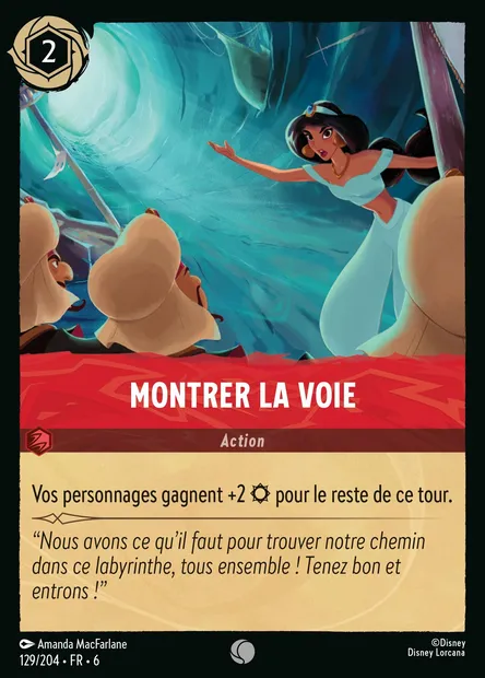 Montrer la voie, carte Disney Lorcana CH6-129 — extension La Mer Azurite