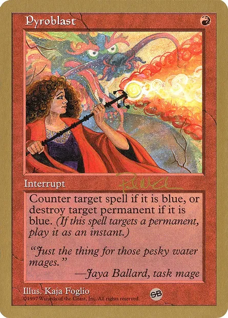 Pyroblast, Magic card WC97 pm262sb — World Championship Decks 1997 set