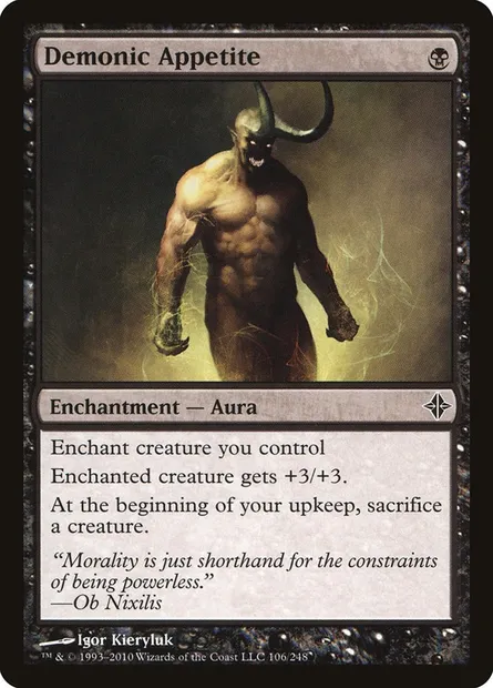 Demonic Appetite, Magic card ROE 106 — Rise of the Eldrazi set