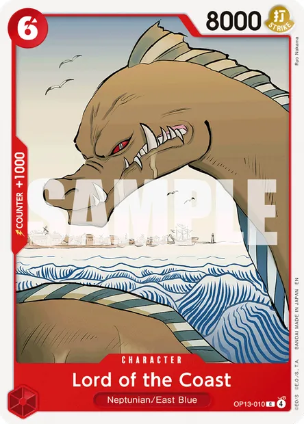 Lord of the Coast, One Piece card OP13-010 — CARRYING ON HIS WILL set