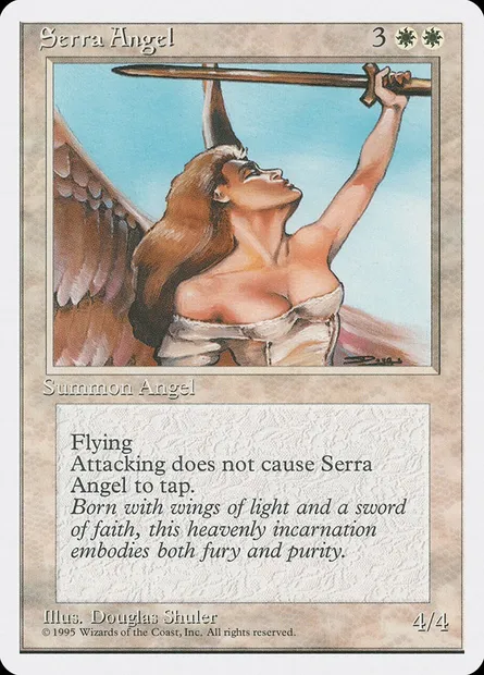 Serra Angel, Magic card 4ED 50 — Fourth Edition set