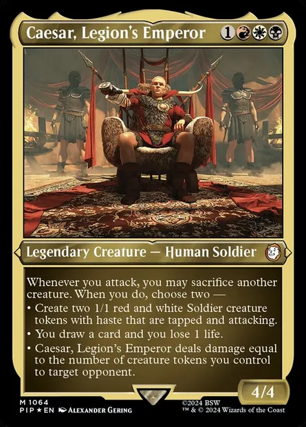 Caesar, Legion's Emperor, Magic card PIP 1064 — Fallout set