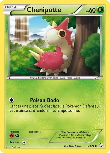Chenipotte, carte Pokémon DRX 6 — extension Dragons Éxaltés