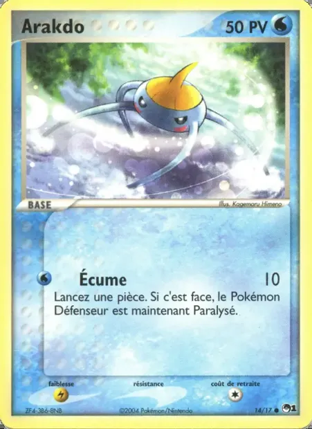 Arakdo, carte Pokémon P1 14 — extension POP Série 1