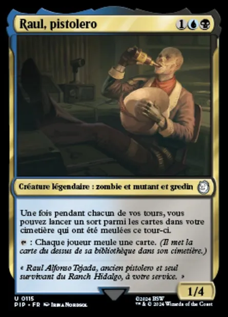 Raul, pistolero, carte Magic PIP 115 — extension Fallout