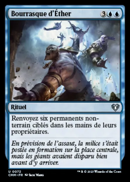 Bourrasque d'Éther, carte Magic CMM 72 — extension Commander Masters